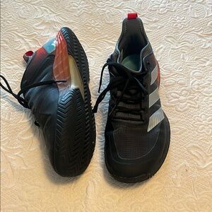 Adidas Black and Red Athletic Shoes Sleek Design